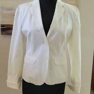 White cotton blazer